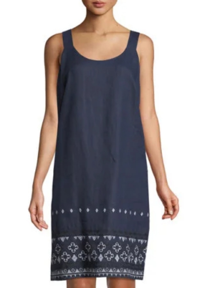 Neiman Marcus Linen Shapeless Shift Dress NWT
